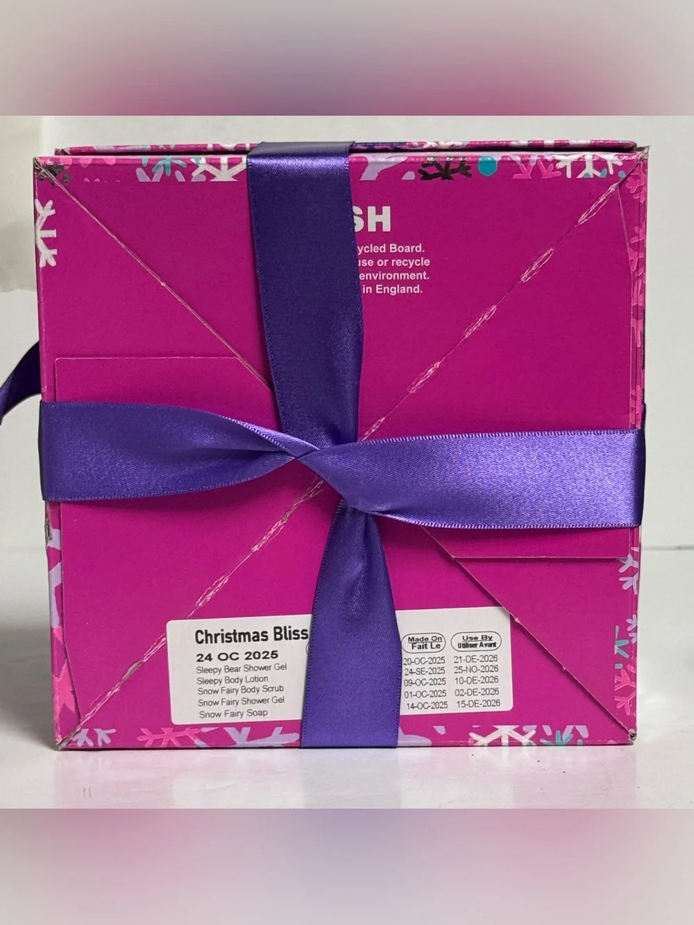 NIB LUSH 5 PC Christmas Bliss Gift Set Snow Fairy Sleepy Bear Gel Lotion Scrub